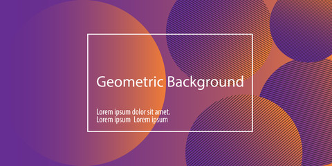 Geometric background. Minimal abstract cover design. Creative colorful wallpaper. Trendy gradient poster. Vector illustration.