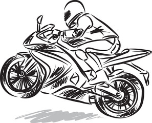 biker man vector illustration