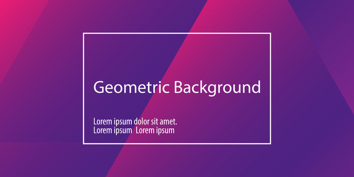 Geometric background. Minimal abstract cover design. Creative colorful wallpaper. Trendy gradient poster. Vector illustration.