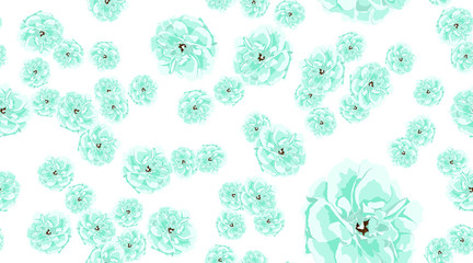 Vintage Roses, Pastel Seamless Pattern.