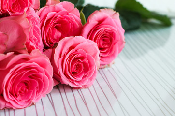 Bouquet of pink roses