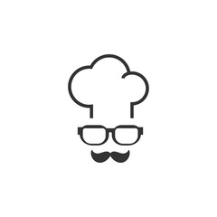 Mouistache icon graphic design template vector