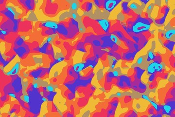Abstract background with bright saturated colors and wave patterns