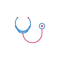 Medical, stethoscope colored icon. Element of medicine illustration. Signs and symbols icon can be used for web, logo, mobile app, UI, UX