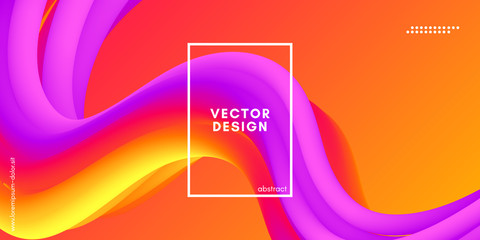Abstract Wave Gradient Liquid Shape. 3d Background.