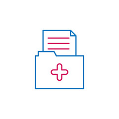Medical, folder, medicine colored icon. Element of medicine illustration. Signs and symbols icon can be used for web, logo, mobile app, UI, UX