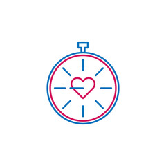 Medical, stopwatch, heart colored icon. Element of medicine illustration. Signs and symbols icon can be used for web, logo, mobile app, UI, UX