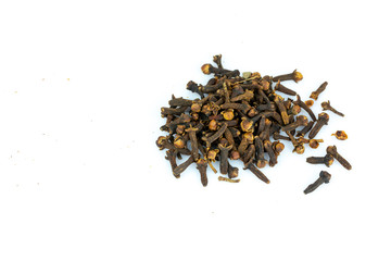 pile of cloves isolated on white background