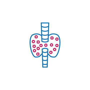 Medical, thyroid colored icon. Element of medicine illustration. Signs and symbols icon can be used for web, logo, mobile app, UI, UX