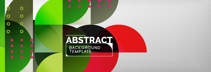 Circles and semicircles abstract background, circle design business template