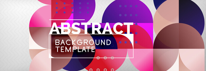 Circles and semicircles abstract background, circle design business template