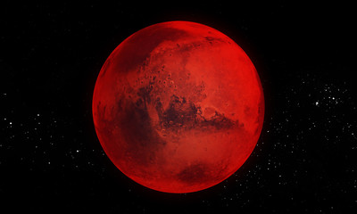 3D Realistic Red Planet Mars Planet of Solar System