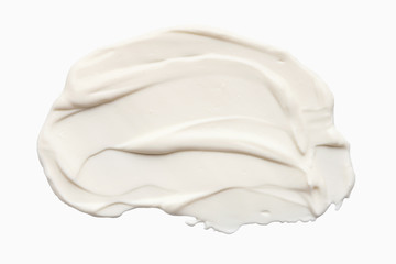 Smear of sour cream, top view