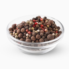 Pepper mix in glass bowl