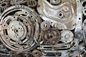 Machine parts detail for background and texture