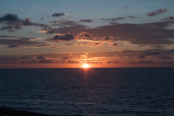 sunset over the sea