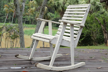 wooden rocking chair