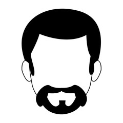 Disco man faceless in black and white