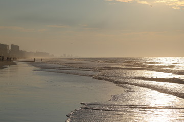 Scenic sunrise onn the Atlantic beach