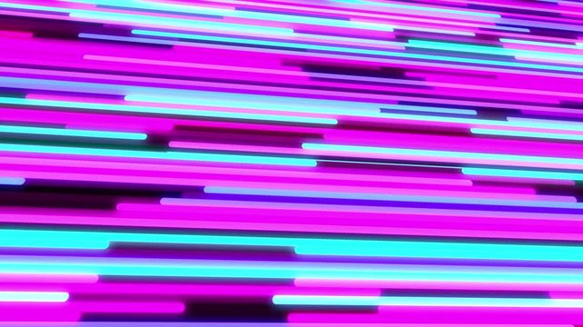 4K Abstract background of glowing neon lines