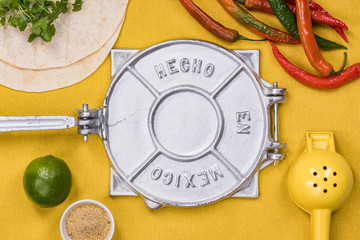 Ingredients for authentic mexican food