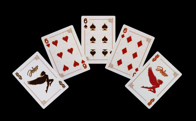 KARTENSPIEL - Poker - Sechser mit Jocker