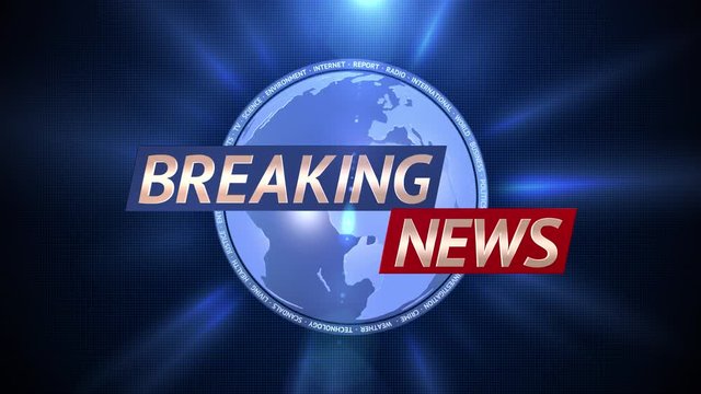 Breaking News - Broadcast Graphics Motion Title - Blue Background