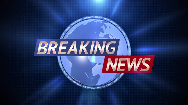 Breaking News - Broadcast Graphics Title - Blue Background