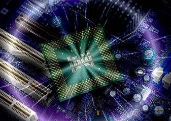 cpu pins and circuit mother board