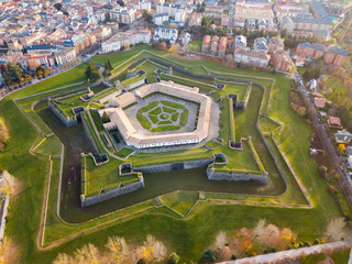 Aerial view of Citadel of Jaca, Spain