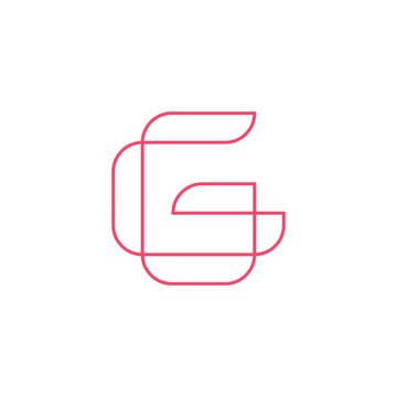 recommend clip art: G letter logo geometric line outline vector icon mark