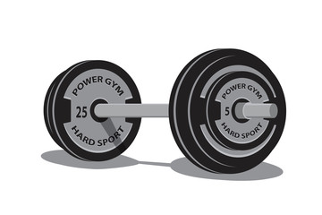 Obraz na płótnie Canvas Weightlifting barbell in 3d style. Vector illustration design.