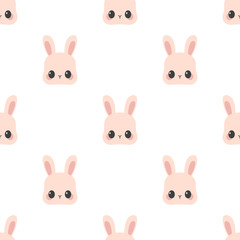 Cute rabbit face simple pattern