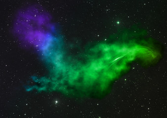 Obraz premium Star field in space and a nebulae. 3D rendering