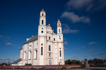 Luzhki, Vitebsk Region, Belarus. Church Of St. Michael Archangel In Sunny Day