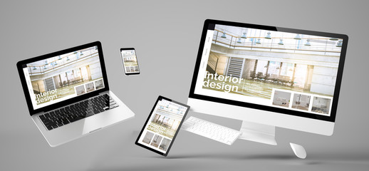 flying devices interior design responsive website