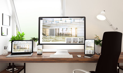 window office desktop devices interior design