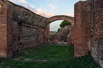 Ancient Ostia ruins arch