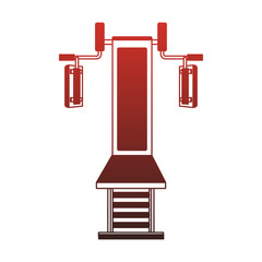 Weight machine isolated red lines