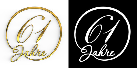 Obraz premium German Golden number sixty-one years