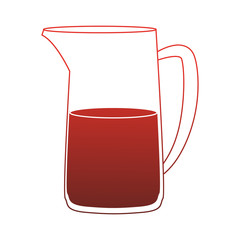 Juice jar isolated red lines