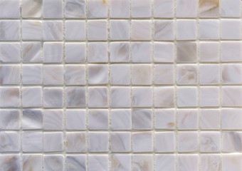 Mosaic tiles in the interior of the bathroom. Background of ceramic tiles mosaic.