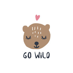 Cute hand drawn pastel nursery baby animal art