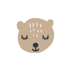 Cute hand drawn pastel nursery baby animal art