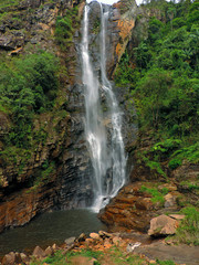 Naklejka na ściany i meble Brazilian waterfalls in Minas Gerais. The largest fresh water reserve on the planet