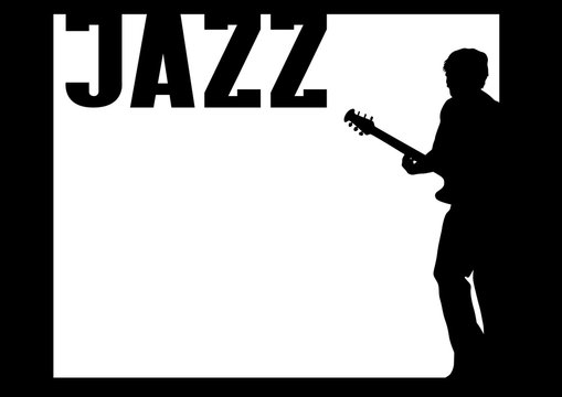 Guitar rock band on a white background