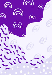 Violet stylish digital geometric background with different shapes.	