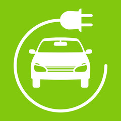 Electric Car Logo. Eco Vehicles Symbol. Ecological Transport Icon