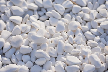 Fototapeta premium small white stones texture as nice natural background