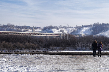 Obraz premium river in winter